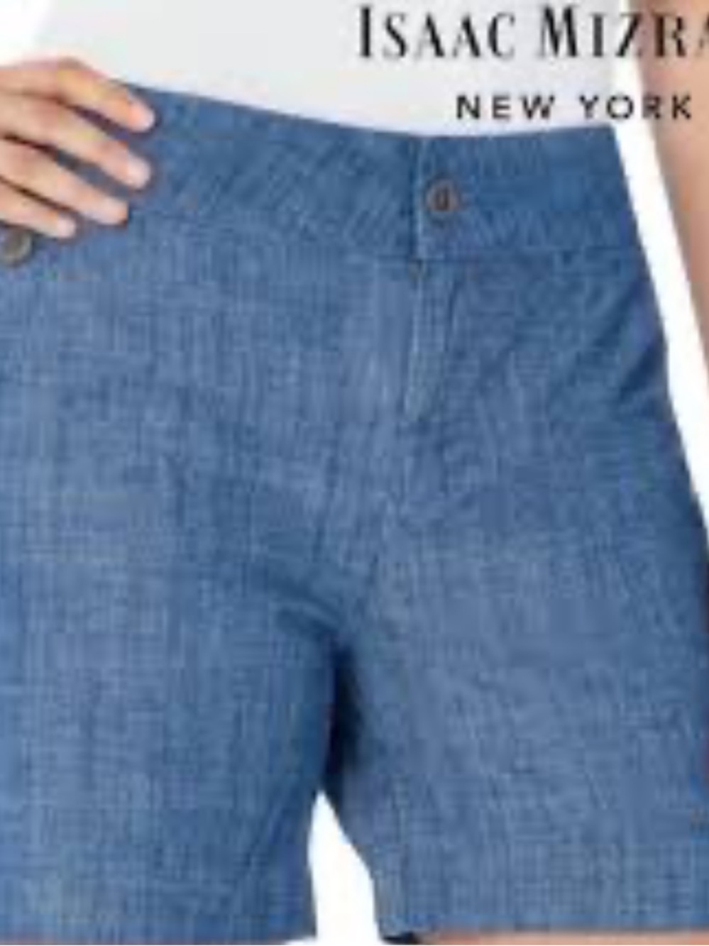 Isaac Mizrahi New York Tailored Sailor Indigo Chambray Shorts size 14